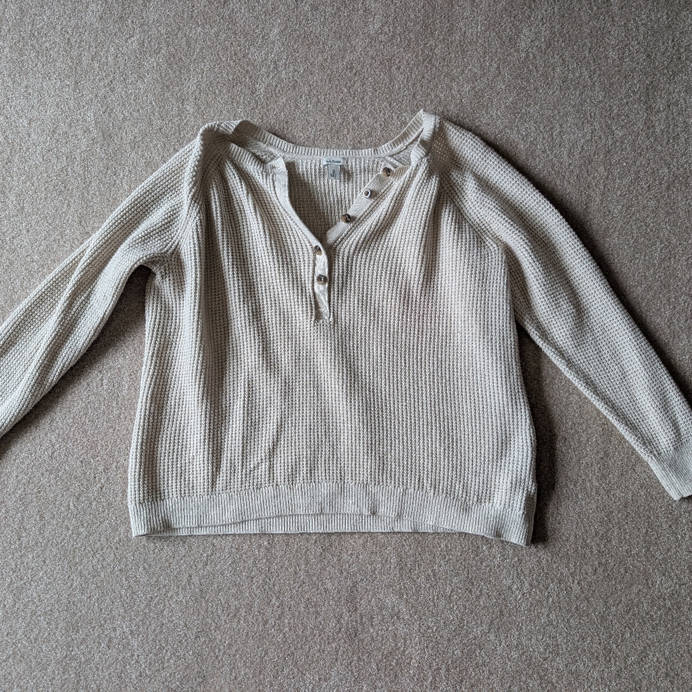 LL Bean Womens Cotton Henly Sweatee, Xl
